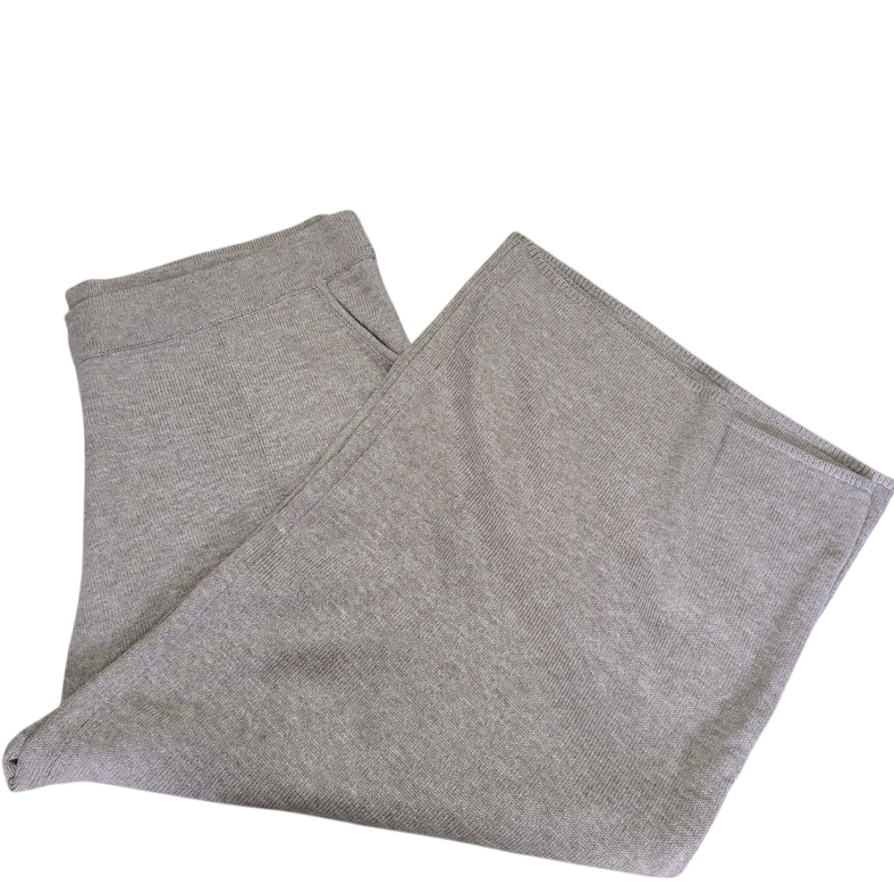 The Drop Beige Knitted Wide Leg Lounge Sweats Plus Size 4X Pockets Full Pants